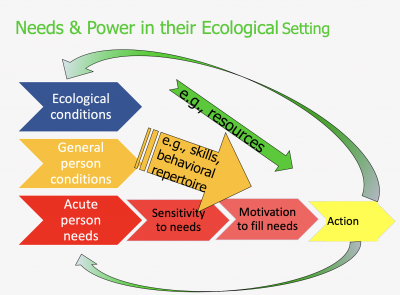 Graph showing needs & power in their ecological setting. 